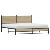 Cadre de lit en métal sans matelas chêne sonoma 183x213 cm 
