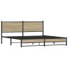 Cadre de lit en métal sans matelas chêne sonoma 183x213 cm 
