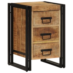 Table de chevet40x35x50 cm en bois de manguier massif 