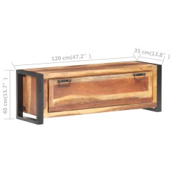 Armoire à chaussures 120x35x40 cm Bois solide 