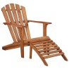 Chaise de jardin Adirondack et repose-pied Bois d'acacia massif 
