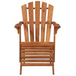 Chaise de jardin Adirondack et repose-pied Bois d'acacia massif 