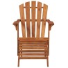 Chaise de jardin Adirondack et repose-pied Bois d'acacia massif 