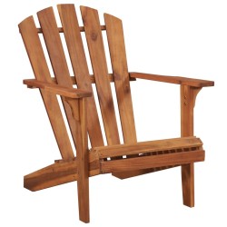 Chaise de jardin Adirondack et repose-pied Bois d'acacia massif 