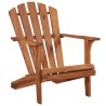 Chaise de jardin Adirondack et repose-pied Bois d'acacia massif 