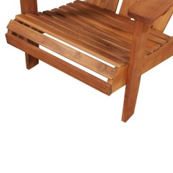 Chaise de jardin Adirondack et repose-pied Bois d'acacia massif 