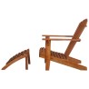Chaise de jardin Adirondack et repose-pied Bois d'acacia massif 