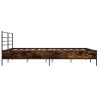 Cadre de lit sans matelas chêne fumé 180x200 cm 