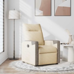 Fauteuil inclinable Crème Tissu 