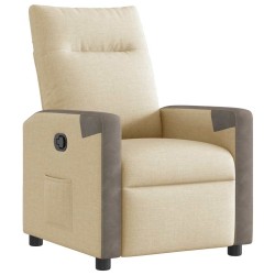 Fauteuil inclinable Crème Tissu 