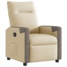 Fauteuil inclinable Crème Tissu 