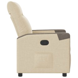 Fauteuil inclinable Crème Tissu 