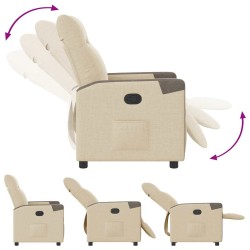 Fauteuil inclinable Crème Tissu 