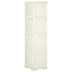 Armoire plastique 40x43x164 cm design bois glace à la vanille 