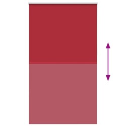 Store enrouleur occultant rouge largeur du tissu 126,6 cm 