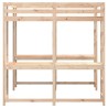 Lit superposé et bureau et échelle 160x200cm bois de pin massif 