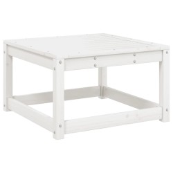 Salon de jardin 5 pcs blanc bois massif de pin 