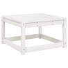 Salon de jardin 5 pcs blanc bois massif de pin 