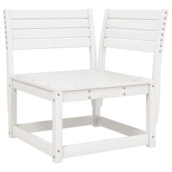 Salon de jardin 5 pcs blanc bois massif de pin 