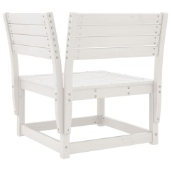 Salon de jardin 5 pcs blanc bois massif de pin 