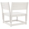 Salon de jardin 5 pcs blanc bois massif de pin 