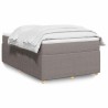 Sommier à lattes de lit avec matelas Taupe 120x200 cm Tissu 