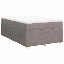 Sommier à lattes de lit avec matelas Taupe 120x200 cm Tissu 