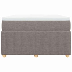 Sommier à lattes de lit avec matelas Taupe 120x200 cm Tissu 