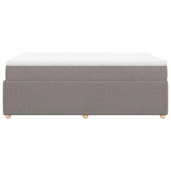 Sommier à lattes de lit avec matelas Taupe 120x200 cm Tissu 