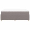 Sommier à lattes de lit avec matelas Taupe 120x200 cm Tissu 