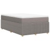 Sommier à lattes de lit avec matelas Taupe 120x200 cm Tissu 