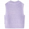Gilet pull-over tricoté pour enfants lilas clair 140 