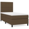 Sommier à lattes de lit avec matelas Marron foncé 80x200 cm 