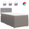 Sommier à lattes de lit avec matelas Taupe 90x200 cm Tissu 