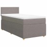 Sommier à lattes de lit avec matelas Taupe 90x200 cm Tissu 