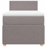 Sommier à lattes de lit avec matelas Taupe 90x200 cm Tissu 