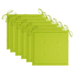 Chaises à manger d'extérieur lot de 6 et coussins Acacia massif 