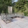 Salon de jardin 6 pcs bois de pin massif 