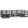 Salon de jardin 6 pcs bois de pin massif 