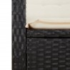 Ensemble à manger de jardin avec coussins 3 pcs Noir 