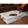 Table basse 3 étagères blanc brillant 