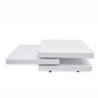 Table basse 3 étagères blanc brillant 
