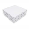 Table basse 3 étagères blanc brillant 