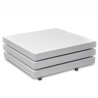 Table basse 3 étagères blanc brillant 