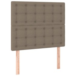 Sommier à lattes de lit avec matelas Taupe 90x190 cm Tissu 