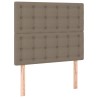 Sommier à lattes de lit avec matelas Taupe 90x190 cm Tissu 
