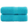 Serviettes de visage de qualité sup. SOLUND 2 pcs turquoise 