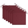 Chaises à manger d'extérieur lot de 6 et coussins Acacia massif 