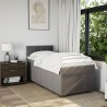 Sommier à lattes de lit avec matelas Taupe 90x200 cm Tissu 