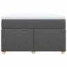 Sommier à lattes de lit avec matelas gris foncé 120x190cm tissu 